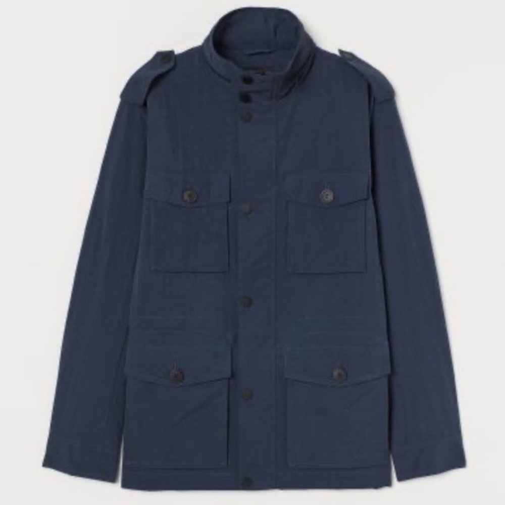 H&M Dark Blue Utility Jacket-size S (BNWT)